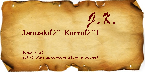Januskó Kornél névjegykártya
