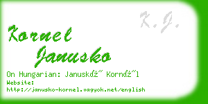 kornel janusko business card